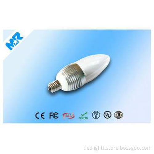 Wide Angle White 3w LED Candle Light Lamps E17 IP54 For Sc